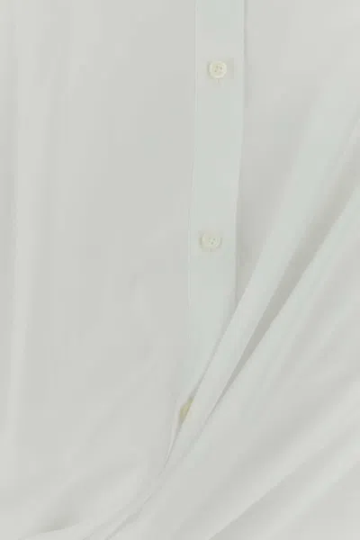 Loewe Short Sleeve Draped Shirt In White