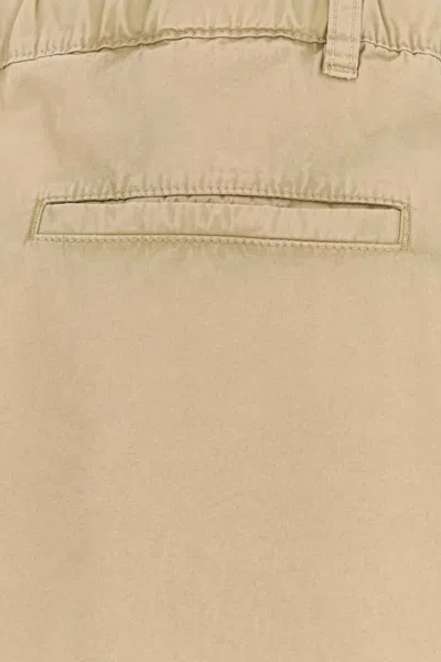 Ferragamo Cotton Blend Trousers Back And Side Pockets In Beige