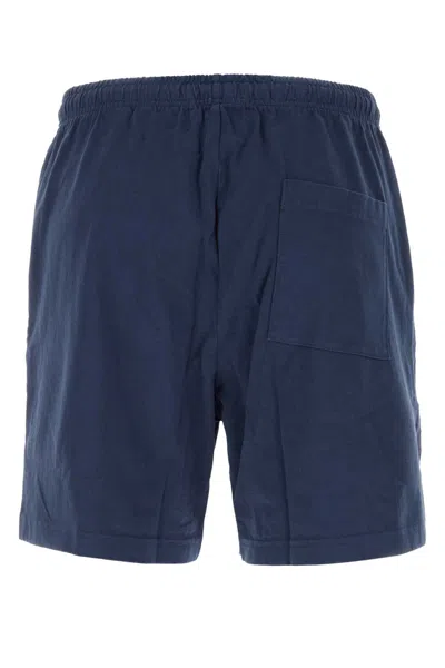 Harmony Navy Blue Cotton Bermuda Shorts In Blue