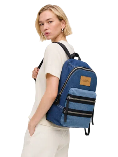 Marc Jacobs Cotton Denim Backpack In Blue