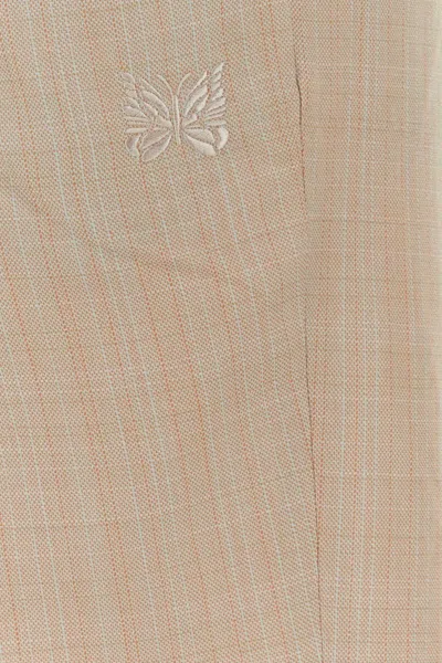 Needles Embroidered Polyester Blend Pant In Neutral