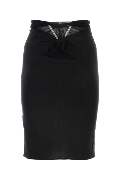 Coperni Black Stretch Nylon Triangle Skirt In Black