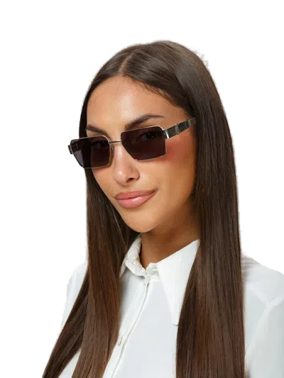Just Cavalli Sjc153 Rectangular Metal Frame Sunglasses In Multi