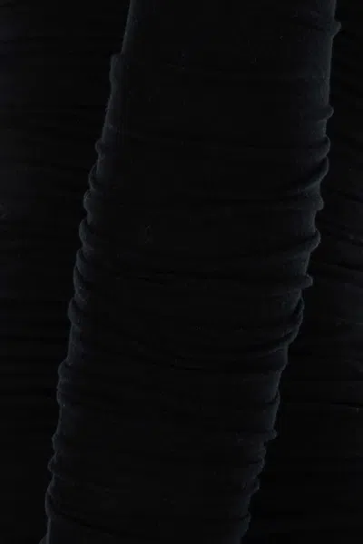 Agolde Black Lyocell-blend Fitted Top In Black