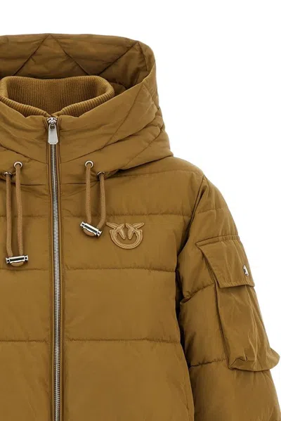 Pinko Crusca Down Jacket In Brown