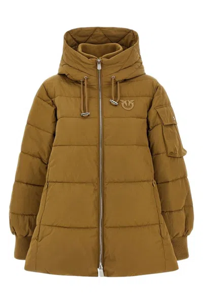Pinko Crusca Down Jacket In Brown