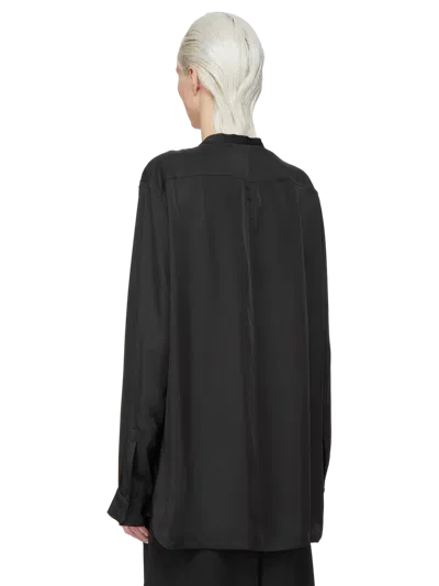 Rick Owens Solid Colour Shirts In Black