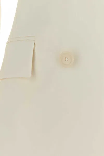 The Andamane Ivory Stretch Gabardine Blazer In Neutral