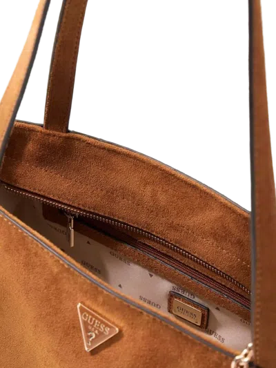 Guess Devon Shoulder Bag In Brown
