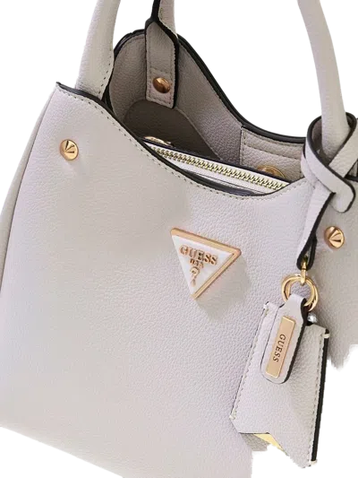 Guess Structured Polyurethane Shoulder Bag In Gray