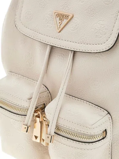 Guess Flap Backpack Backpack In Beige