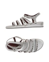 MARC BY MARC JACOBS MARC BY MARC JACOBS WOMAN SANDALS SILVER SIZE 8 LEATHER,11140130QD 15