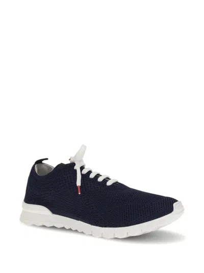 Kiton Knitted-upper Sneaker In Navy