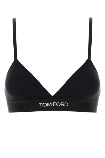 Tom Ford Modal Bra Adjustable Straps Triangle Cups In Black
