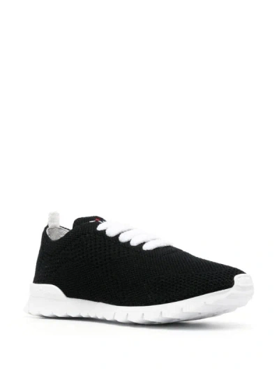 Kiton Fully-perforated Low-top Sneaker In Black