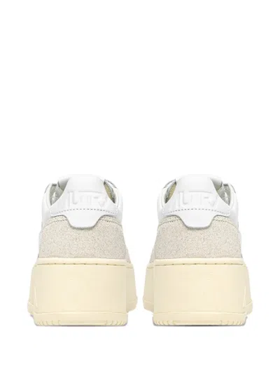 Autry Platform Panelled Sneakers In White