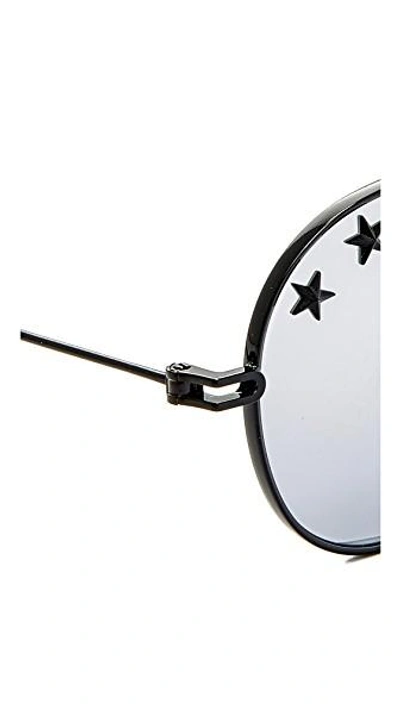 Shop Givenchy Stars Aviator Sunglasses In Black/silver