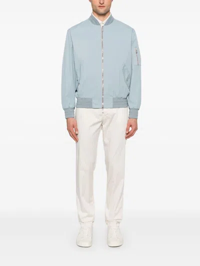 Eleventy Drawstring Cotton Trousers In Neutral