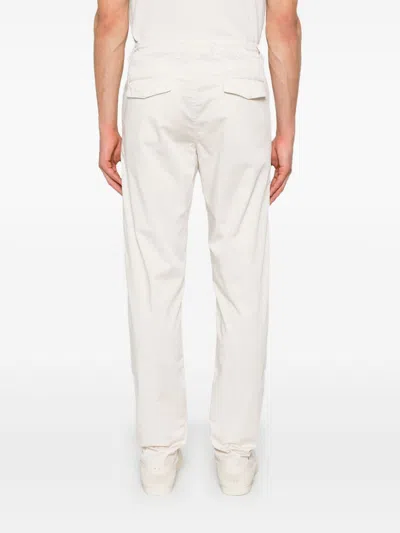 Eleventy Drawstring Cotton Trousers In Neutral