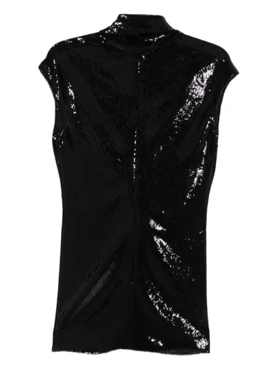 Kiton Sequin Twist Tank Top In Black