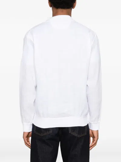 Kiton Linen Bomber Jacket In White