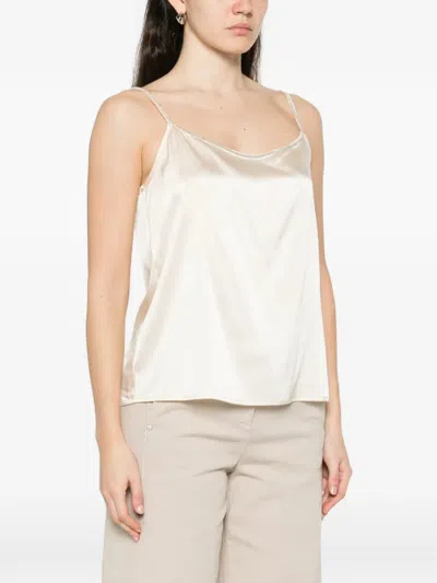 Panicale Embellished Spaghetti-strap Tank Top In White