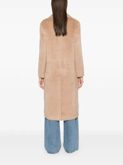 Peserico Double-breasted Alpaca-wool Blend Coat In Multi
