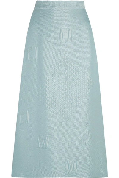 Hillier Bartley Quilted Jacquard Midi Skirt