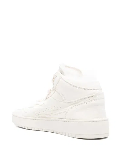 Eleventy Leather High-top Sneaker In White