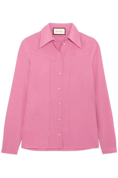 Shop Gucci Silk Crepe De Chine Shirt