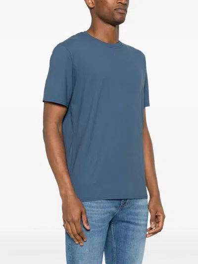 Fedeli Stretch-cotton Jersey T-shirt In Blue