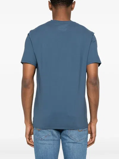 Fedeli Stretch-cotton Jersey T-shirt In Blue