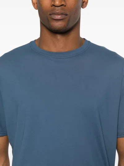 Fedeli Stretch-cotton Jersey T-shirt In Blue