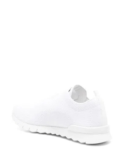 Kiton Knit Mesh Low-top Sneaker In White