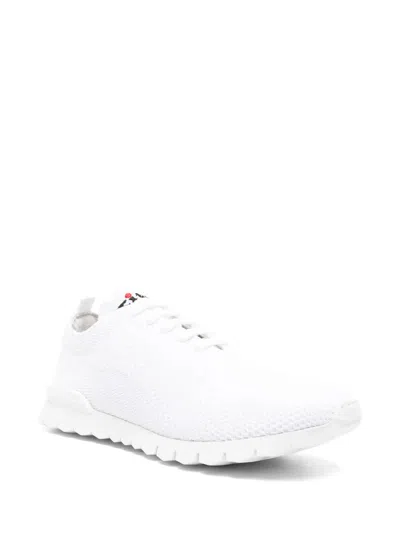 Kiton Knit Mesh Low-top Sneaker In White