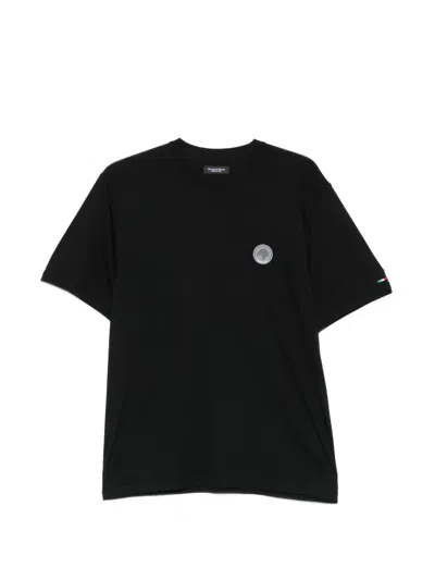 Stefano Ricci Logo-patch T-shirt In Black