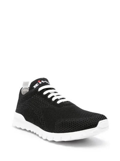 Kiton Knit Low-top Sneaker In Black