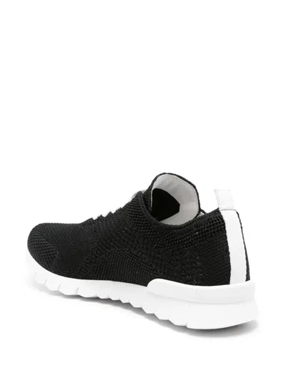 Kiton Knit Low-top Sneaker In Black