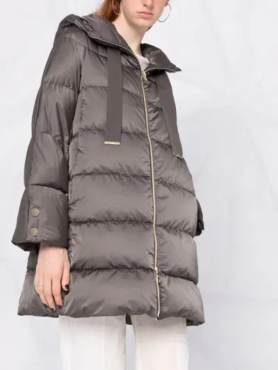 Herno Hooded Down-filled Down Jacket In Gray
