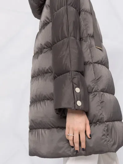 Herno Hooded Down-filled Down Jacket In Gray