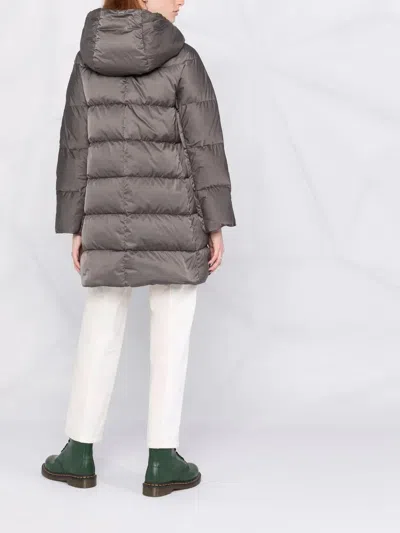 Herno Hooded Down-filled Down Jacket In Gray