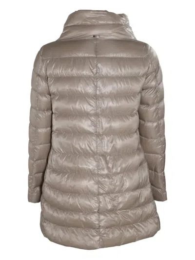 Herno Quilted Down-filled Down Coat In Neutral