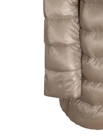 Herno Quilted Down-filled Down Coat In Neutral