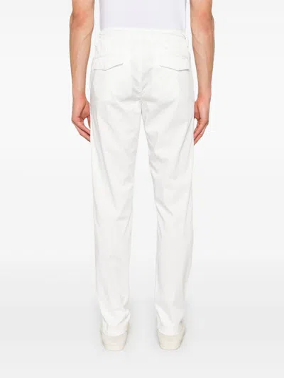 Eleventy Drawstring Cotton Trousers In White