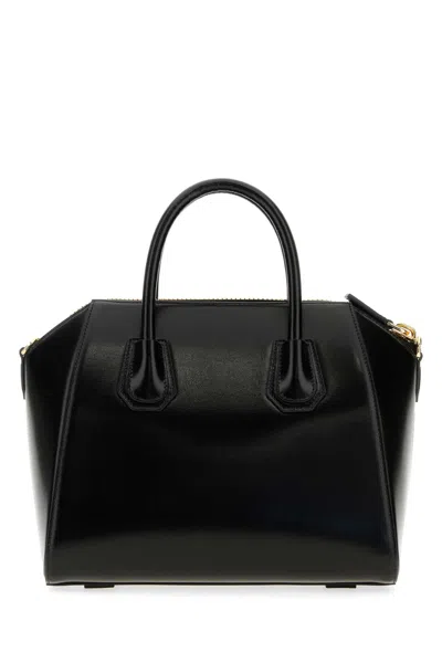 Givenchy Structured Leather Top Handle Bag In Black