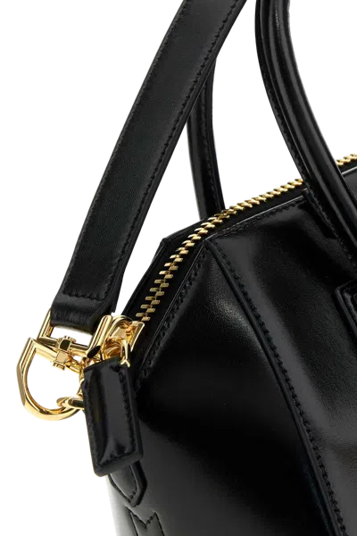 Givenchy Structured Leather Top Handle Bag In Black