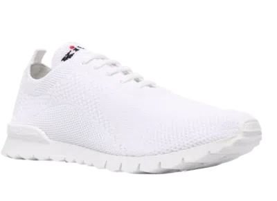 Kiton Mesh-panelled Sneaker In White