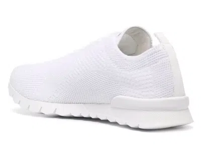 Kiton Mesh-panelled Sneaker In White