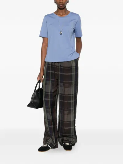 Herno Rounded-hem Crew Neck T-shirt In Multi