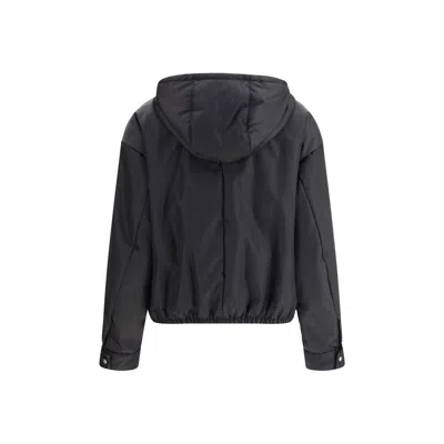 Prada Re-nylon Recycled Polyamide Down Jacket In Black